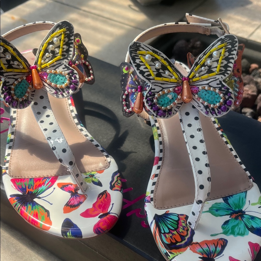 Betsey Johnson Multicolor Butterfly Sandals